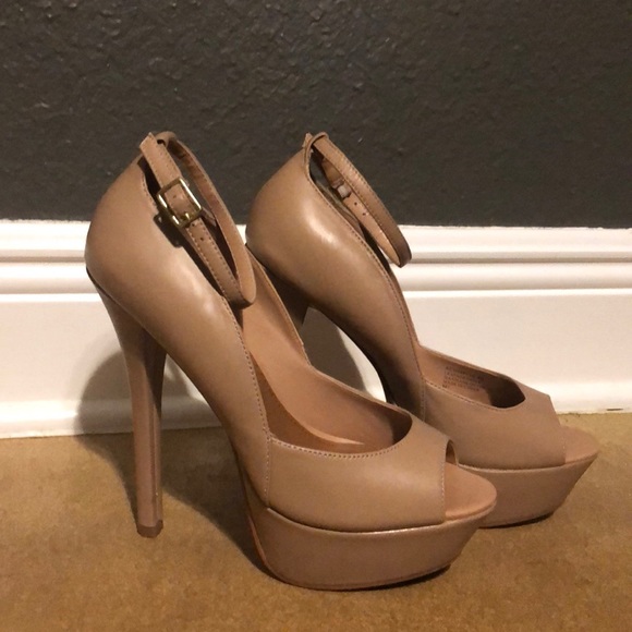 blush platform heels